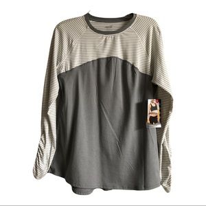 NWT AVIA Striped Semi-Fitted Tee